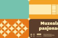 Kolorowa grafika z napisem Muzealni Pasjonaci.