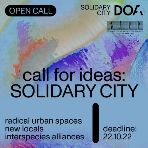 plakat zapowiadający Miasto solidarne