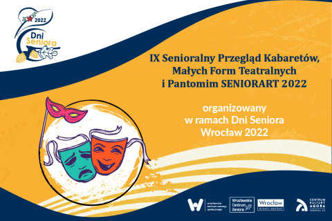 grafika zapraszajaca na IX-Senioralny-Przeglad-Malych-Form-Teatralnych-Kabaretow-i-Pantomim-SeniorART–Wroclaw-2022
