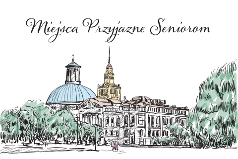 Na banerze widnieje grafika Wrocławia oraz napis: Miejsca Przyjazne Seniorom