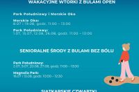 Grafika promująca program Lato 2025 na Pergoli czyli ćwiczenia, gry i rekreacja! 