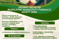 Plakat z mostem i sercem.