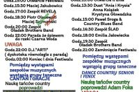 Jest to plakat, z dużą ilością kolorowych napisów, głownie o programie festynu.
