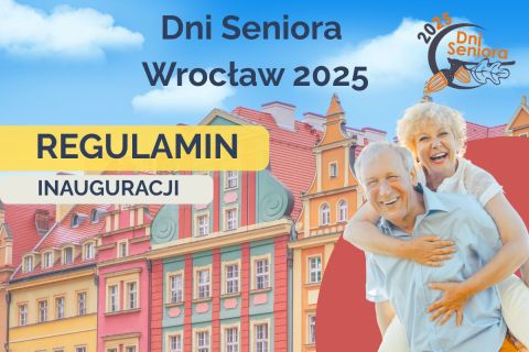 Grafika Dni Seniora z napisem Regulamin Dni Seniora 2025.
