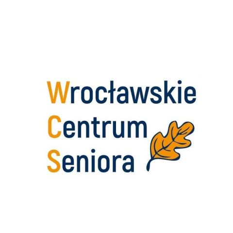 Plakat z napisem wrocławskie centrum seniora.