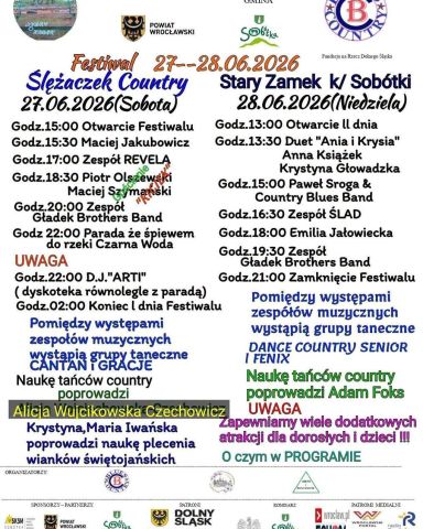 Jest to plakat, z dużą ilością kolorowych napisów, głownie o programie festynu.