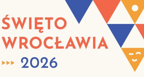 Oficjalny plakat Świata Wrocławia 2026 w tonacji bezowej.