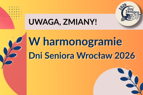 Zmiana w harmonogramie Dni Seniora 2026.