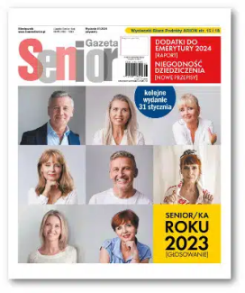 Okładka Gazety Senior wydanie styczeń 2024.