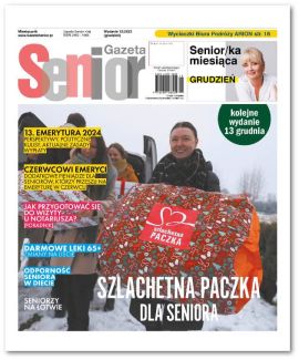Okładka Gazety Senior wydanie grudzień 2023.
