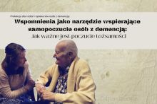 Grafika zapowiadająca spotkanie pt. Jak ważne są wspomnienia w życiu osób z demencją 