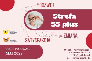 Grafika dotycząca startu projektu pt. Strefa 55 plus.