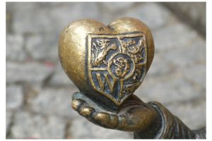 Grafika na spacer śladami wrocławskich krasnali. 