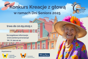 Grafika do konkursu Kreacje z głową w ramach Wrocławskich Dni Seniora 2025.