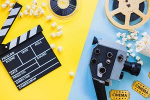 Grafika do spotkania pt. Porozmawiajmy o Wrocławskich Kinach. 